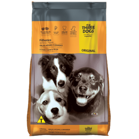 THREE DOGS Original – Cachorros Razas medianas y grandes 15kg