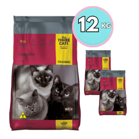 THREE CATS Original – Castrados 10kg+2kg