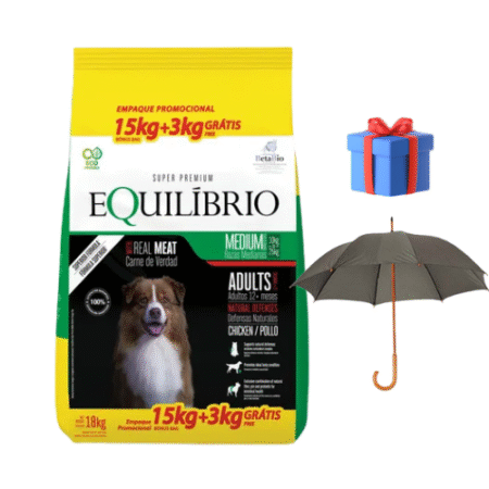 Equilibrio Perro Adulto 15kg + 3kg + Paraguas