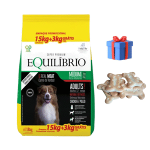 Equilibrio Perro Adulto 15kg + 3kg + Snacks