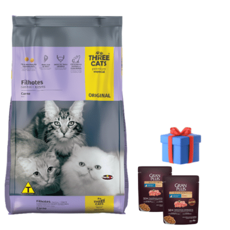 THREE CATS Original – Cachorro15kg + Snacks