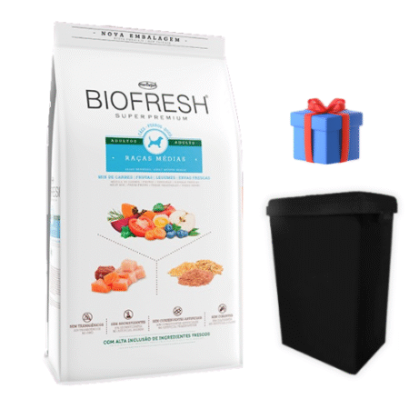 BIOFRESH para perros – Adultos Razas medianas 15kg + Contenedor