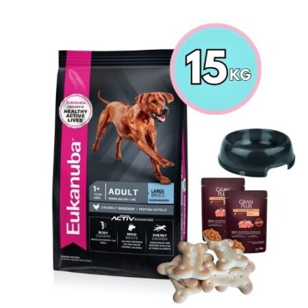 Eukanuba Adulto Raza Grande15 KG + Plato o Snacks