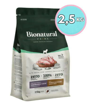 Bionatural perro castrado/light raza pequeña sabor pollo 2.5kg