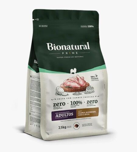 Bionatural perro Adulto pequeña y grande sabor pollo 1kg