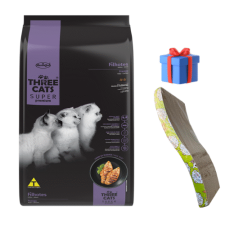 THREE CATS Super Premium – Kitten /Pollo 10kg + Rascador