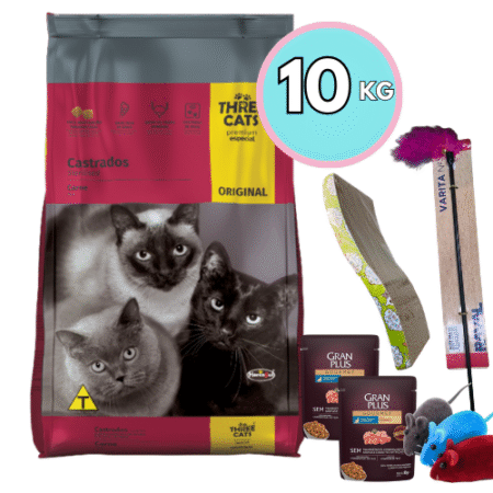 THREE CATS Original – Castrados 10kg + Regalo