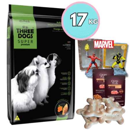 THREE DOGS Adultos – Razas Pequeñas y Mini 15+2kg + Regalo 🎁