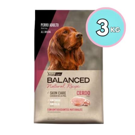 Balanced Natural Recipe Perro Cerdo 3kg