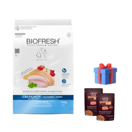BIOFRESH para cachorros – Razas medianas 10kg + Snacks