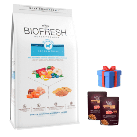 BIOFRESH para cachorros – Razas medianas 15kg +Snacks