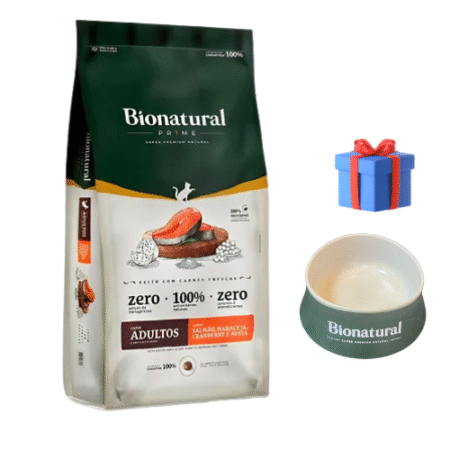 Bionatural gato adulto salmón 7.5kg + Plato