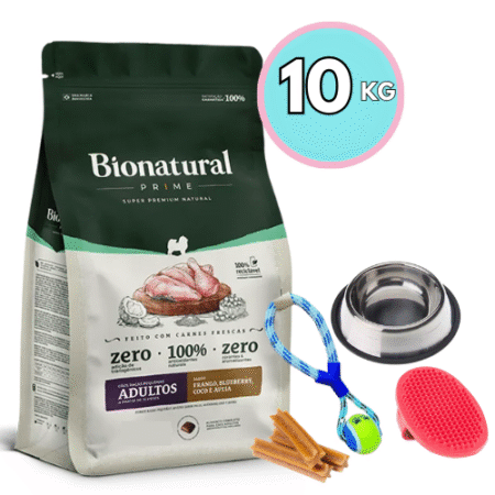 Bionatural perro Adulto Raza pequeña sabor pollo 10kg +Regalo