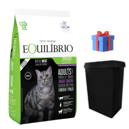 Equilibrio Gato Castrado Hairball 7.5kg + Tacho