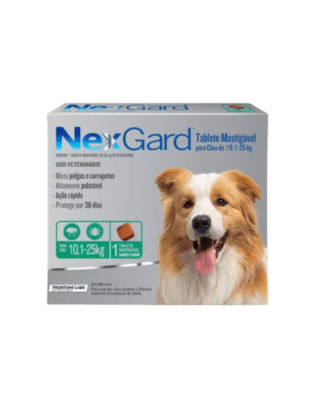 Antipulgas y Garrapatas NEXGARD 10 a 25kg - 1 Comprimido