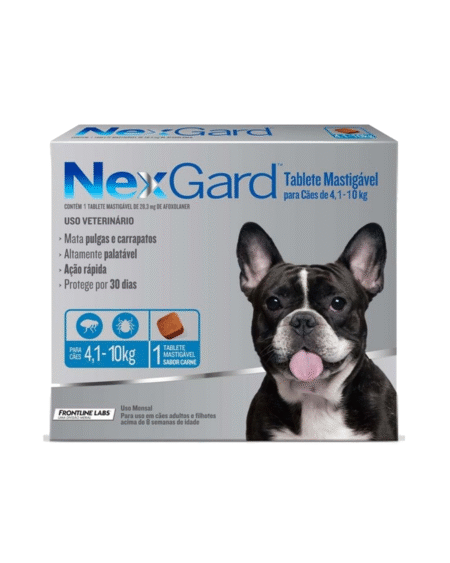 Antipulgas y Garrapatas NEXGARD 4kg a 10kg - 1 Comprimido