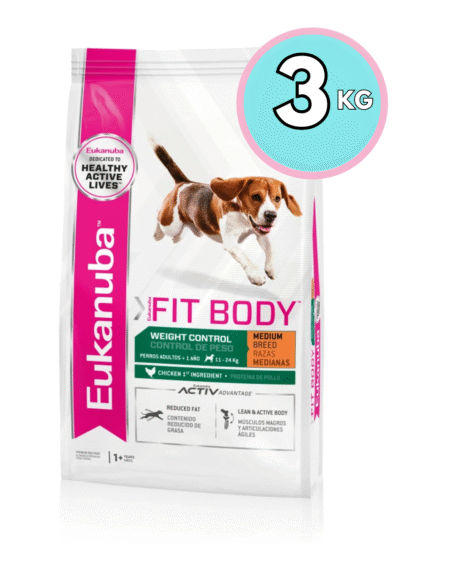 Eukanuba Control de peso 3 KG Raza Mediana