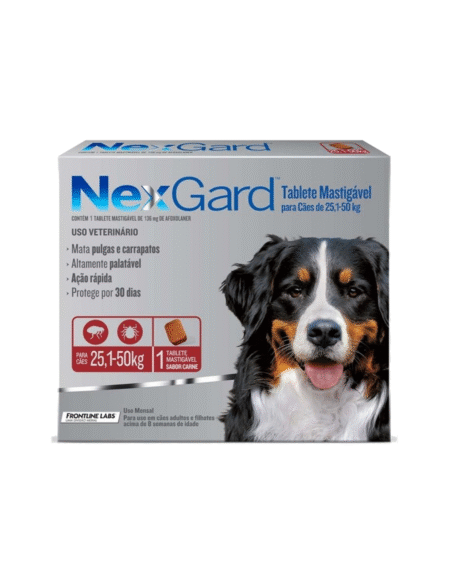 Antipulgas y Garrapatas NEXGARD 25 a 50kg - 1 Comprimido