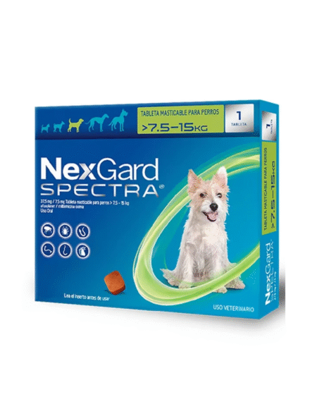 NexGard Spectra 7.5 a 15kg - 1 Comprimido