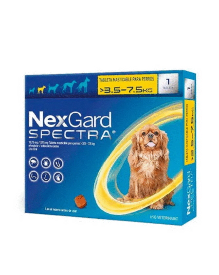 NexGard Spectra 3.6 a 7.5kg - 1 Comprimido