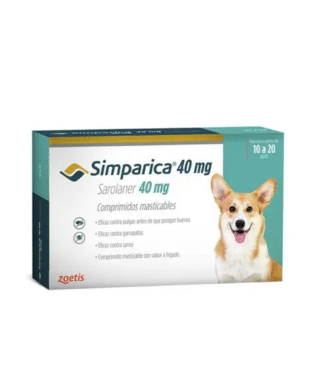 Antipulgas y Garrapatas Simparica 10 a 20kg