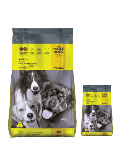 THREE DOGS Original – Razas medianas y grandes 20+2kg + 3kg