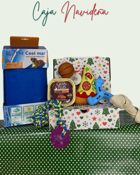 Caja Navideña N°8:  Perro Snacks, Juguetes  y Colchoneta de Gel 🎅🏼🎄
