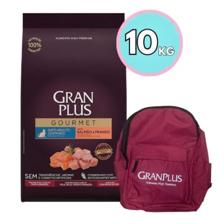 Gran Plus Gato Castrado 10 kg + Mochila