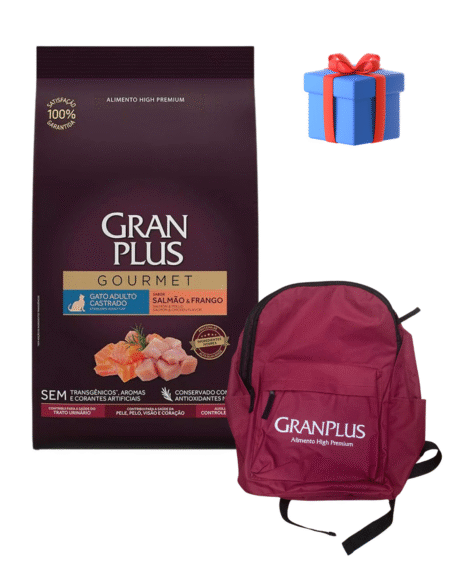 Gran Plus Gato Castrado 10 kg + Mochila