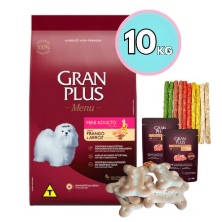 GRAN PLUS para perros – Adultos Razas Pequeñas y mini 10kg + Snack
