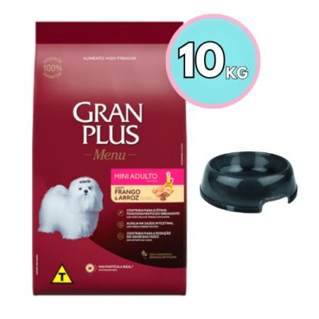 GRAN PLUS para perros – Adultos Razas Pequeñas y mini 10kg + Plato