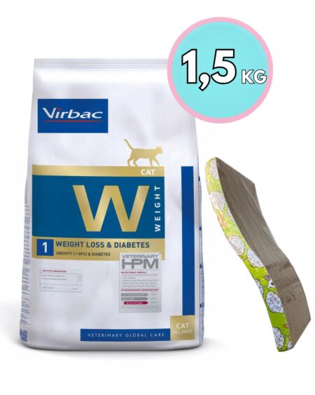 Virbac Gato Weight Loss & Diabetes 1,5kg + Rascador