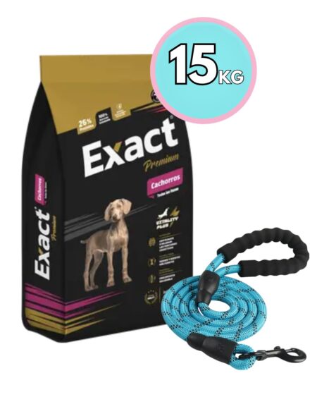 Exact Premium Perro Cachorro 15kg + Correa
