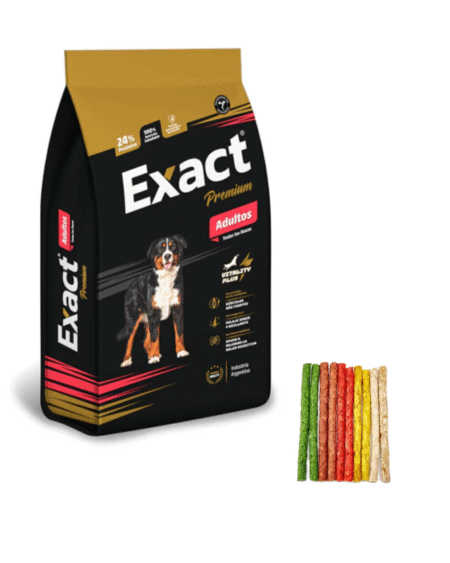 Exact Premium Perro Adulto 18kg + 3kg + Snacks