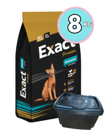 Exact Premium Gato Urinario 8kg + Contenedor