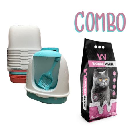 COMBO: Sanitario Cerrado + Aglomerante Wonder White 10 kg (consulte aromas)