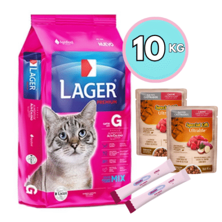 LAGER Alimento Gato Adulto 10kg + Regalo