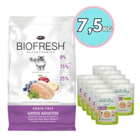 Biofresh Gato Adulto 7,5 kg + 18 salsas Guabi Natural