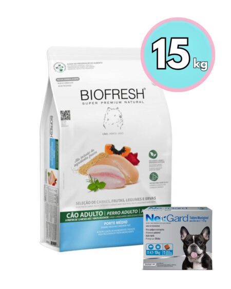 Biofresh Adulto Raza Mediana 15 kg + Nexgard 4-10 kg