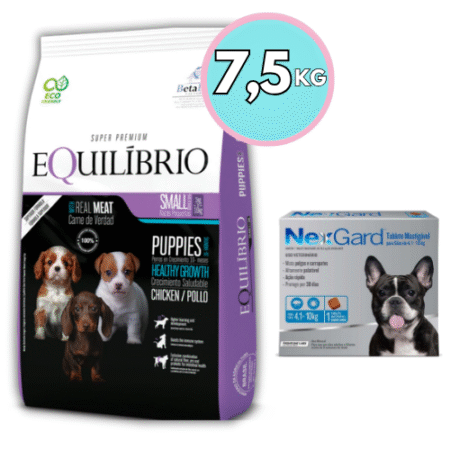 EquilibrioAdulto Raza Pequeña 7.5kg + Pastilla Nexgard 4-10kg