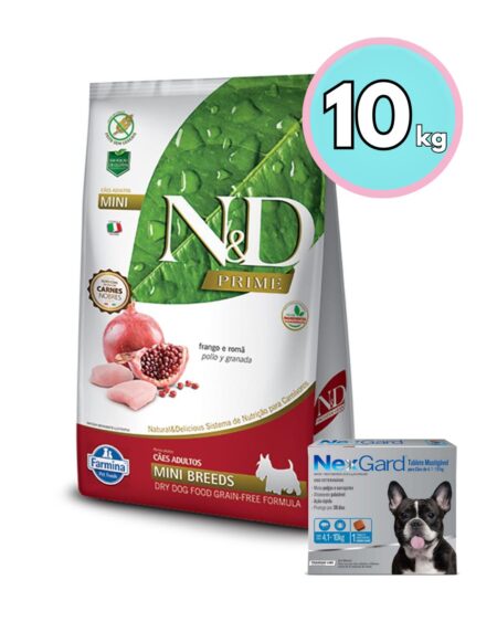 NyD prime Perro Adulto Raza Pequeña 10kg + Nexgard 4-10 kg
