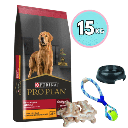 PROPLAN Complete Perro Adulto Razas Medianas 15 Kg + Regalo