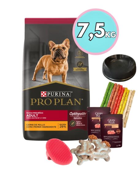 ProPlan Adulto Raza pequeña 7.5kg + Plato, Manopla o Snacks