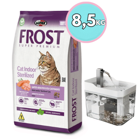 FROST Cat Indoor Gato 7,5+1 Kg + Bebedero tipo fuente