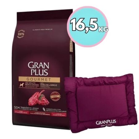 Gran Plus Perro Adulto Raza Media (Cordero) 15 + 1,5 kg + Colchoneta XL