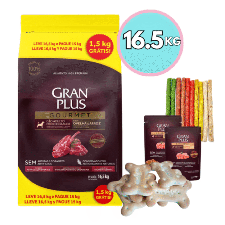 Gran Plus Cordero Raza Mediana 16.5kg + Regalo a elección